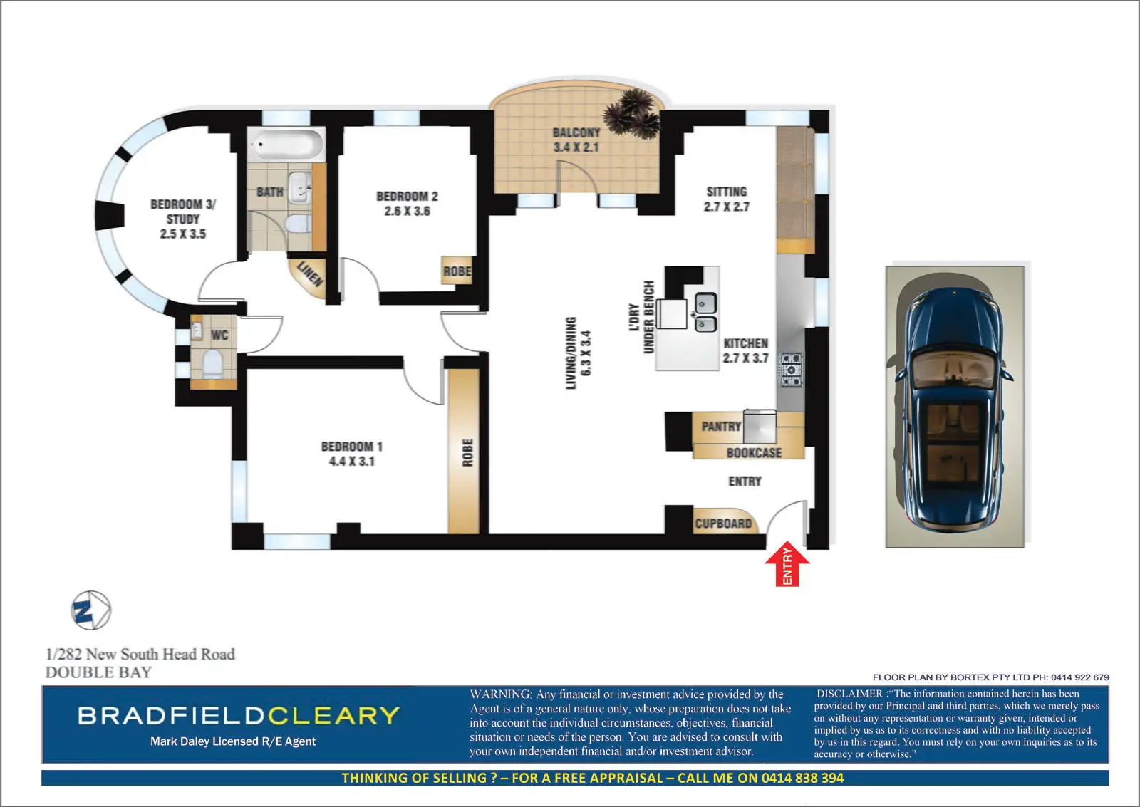 1/282 New South Head Road, Double Bay Sold by Bradfield Badgerfox - image 1