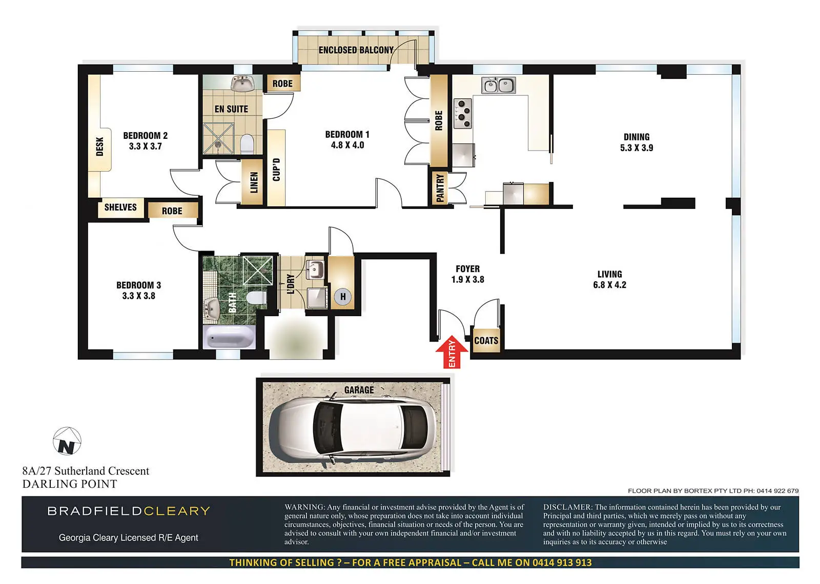 8A/27 Sutherland Crescent, Darling Point Sold by Bradfield Badgerfox - image 1