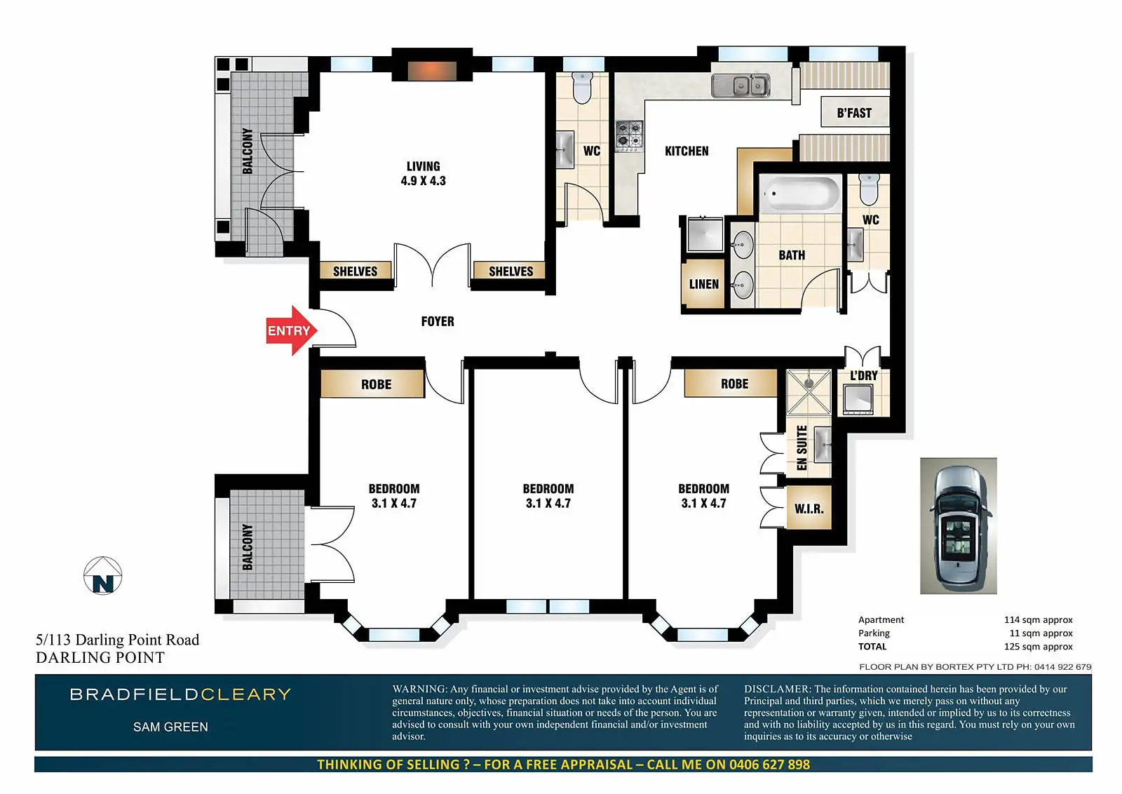 5/113 Darling Point Road, Darling Point Sold by Bradfield Badgerfox - image 1
