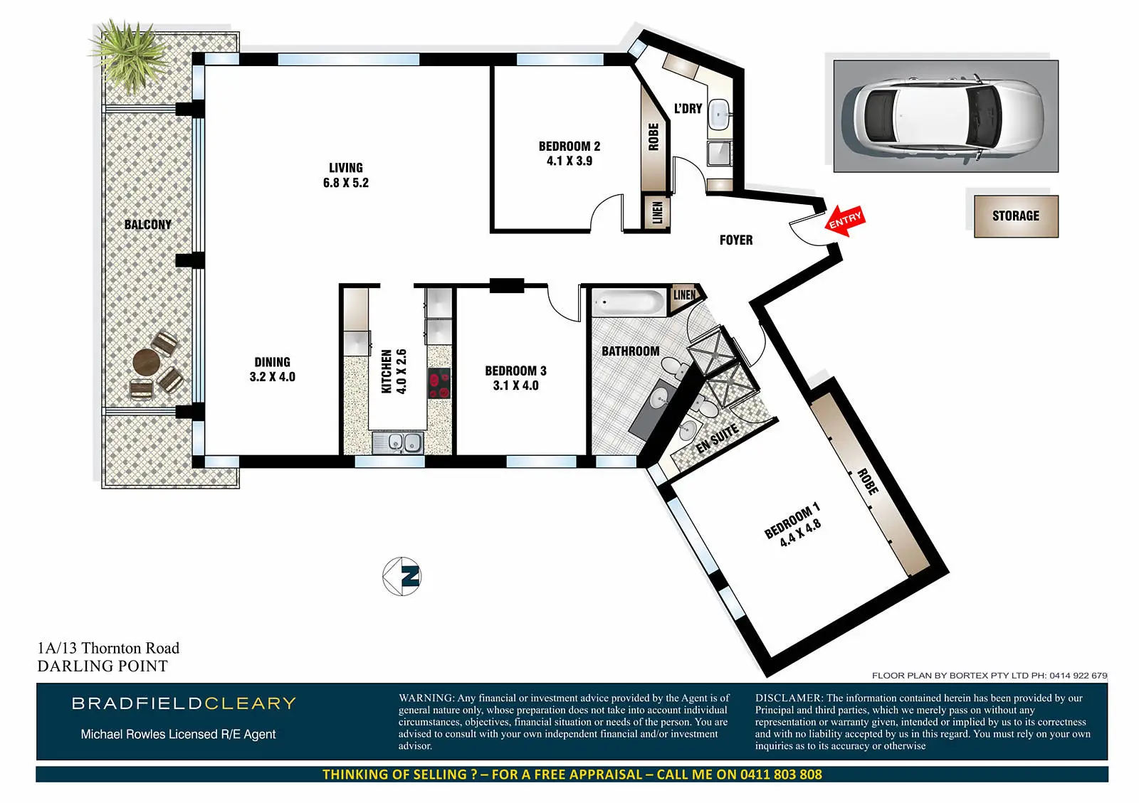 1A/13 Thornton Street, Darling Point Sold by Bradfield Badgerfox - image 1