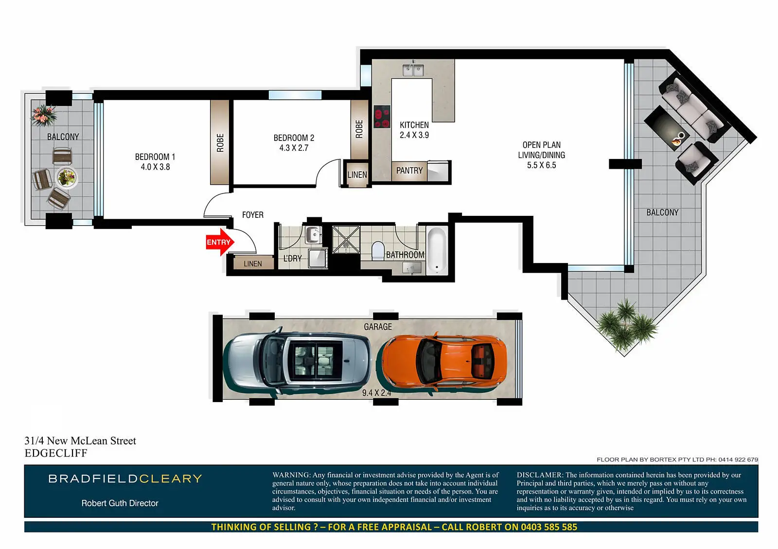 31/4 New McLean Street, Edgecliff Sold by Bradfield Badgerfox - image 1
