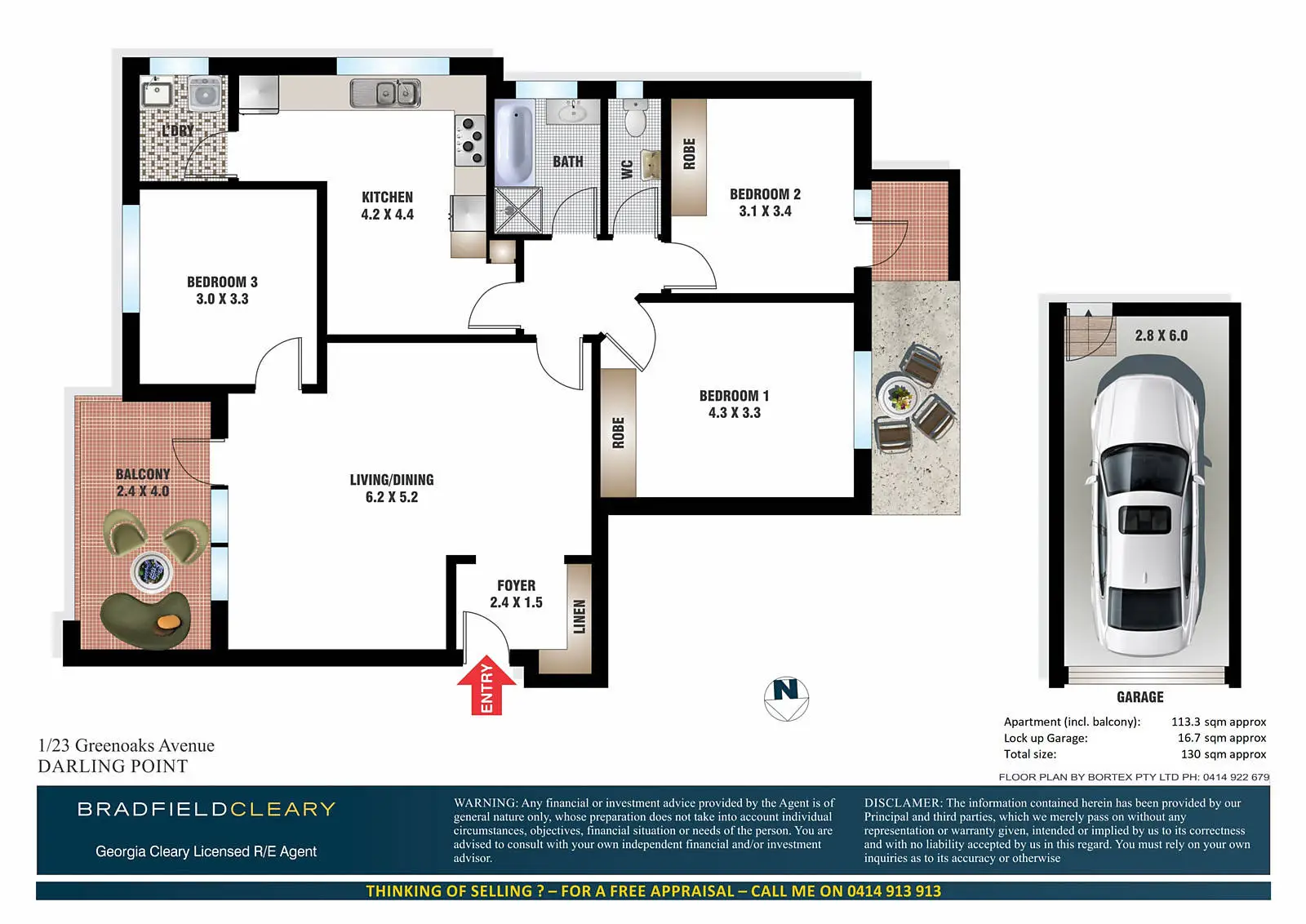 1/23 Greenoaks Avenue, Darling Point Sold by Bradfield Badgerfox - image 1