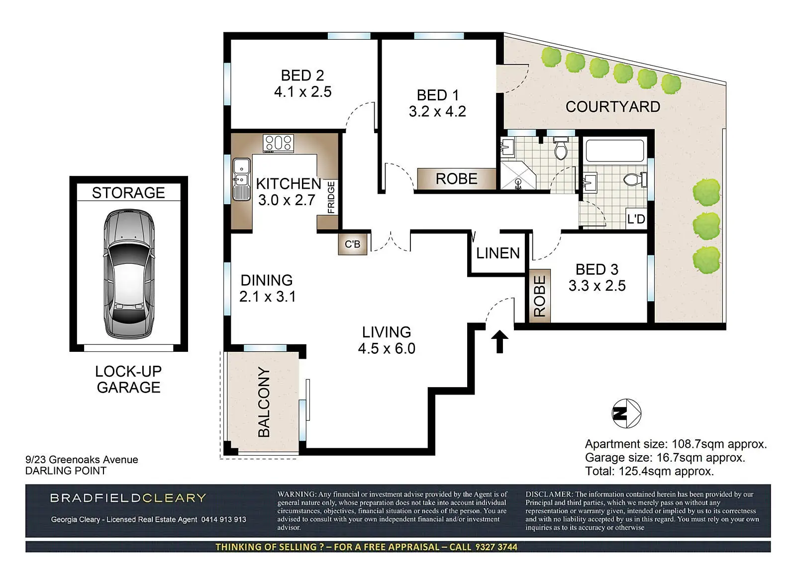 9/23 Greenoaks Avenue, Darling Point Sold by Bradfield Badgerfox - image 1
