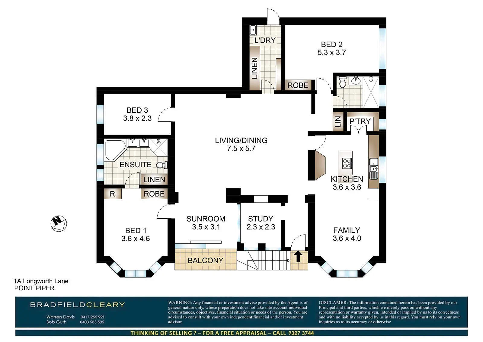 13/1A Longworth Lane, Point Piper Sold by Bradfield Badgerfox - image 1