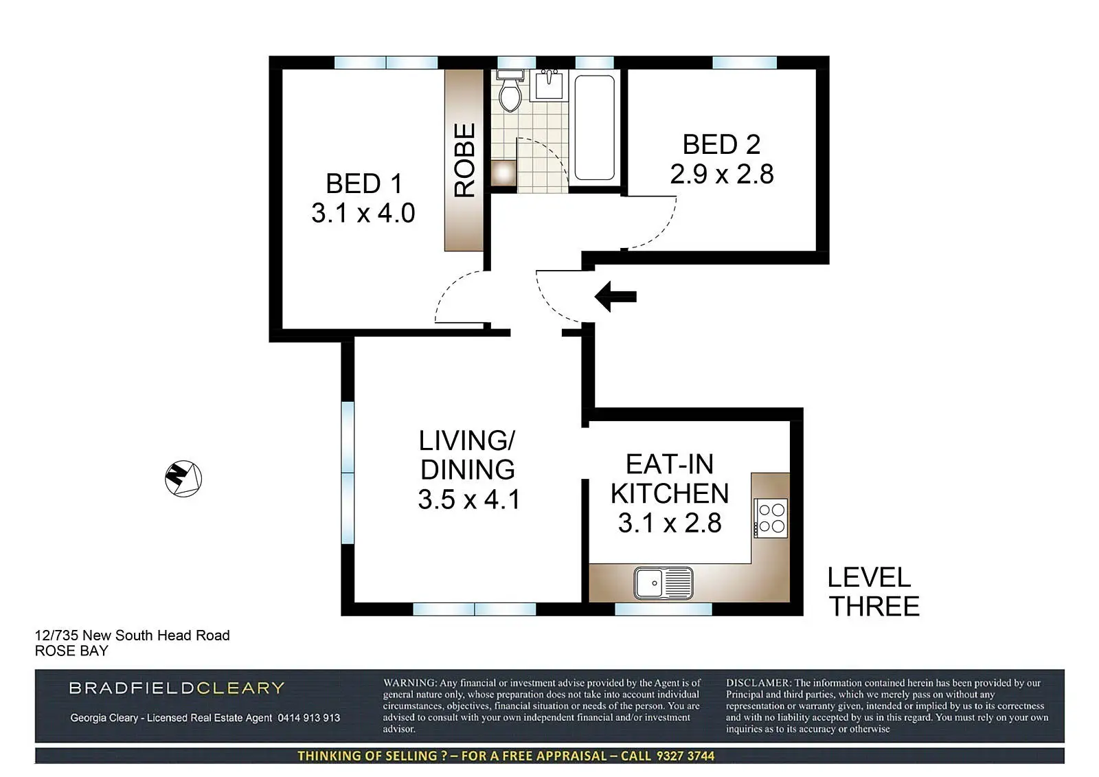 12/735 New South Head Road, Rose Bay Sold by Bradfield Badgerfox - image 1