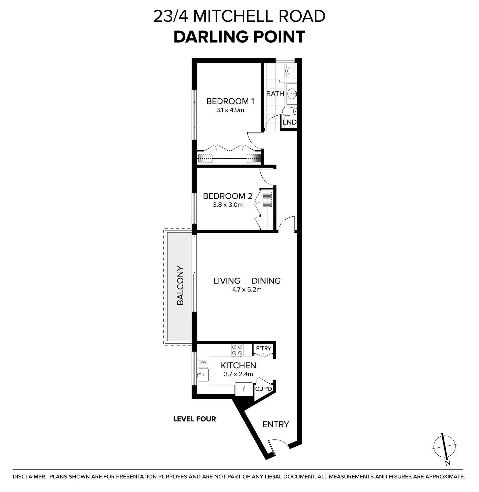23/4 Mitchell Road, Darling Point Sold by Bradfield Badgerfox - image 1