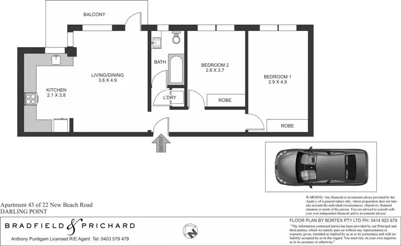 43/22 New Beach Road, Darling Point Sold by Bradfield Badgerfox - image 1