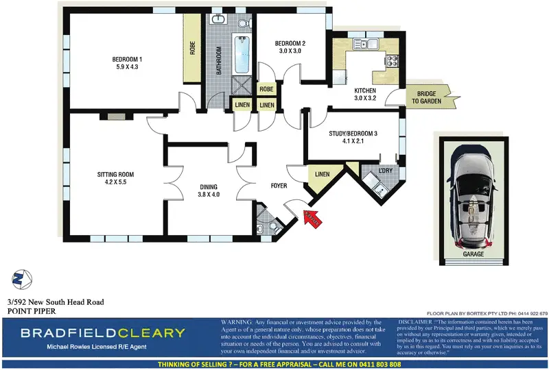 3/592 New South Head Road, Point Piper Sold by Bradfield Badgerfox - image 1