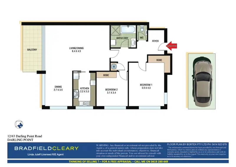 12/63 Darling Point Road, Darling Point Sold by Bradfield Badgerfox - image 1