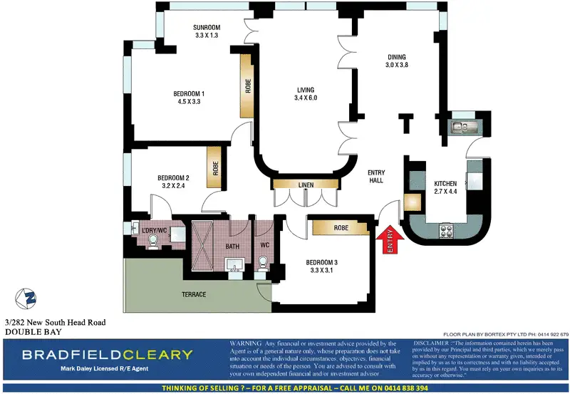 3/282 New South Head Road, Double Bay Sold by Bradfield Badgerfox - image 1