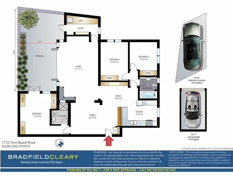 17/22 New Beach Road, Darling Point Sold by Bradfield Badgerfox - image 1
