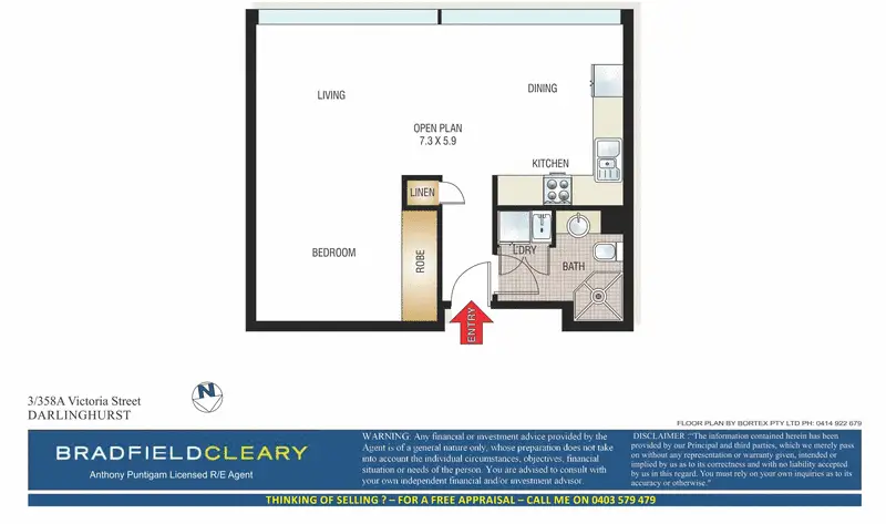3/358A Victoria Street, Darlinghurst Sold by Bradfield Badgerfox - image 1
